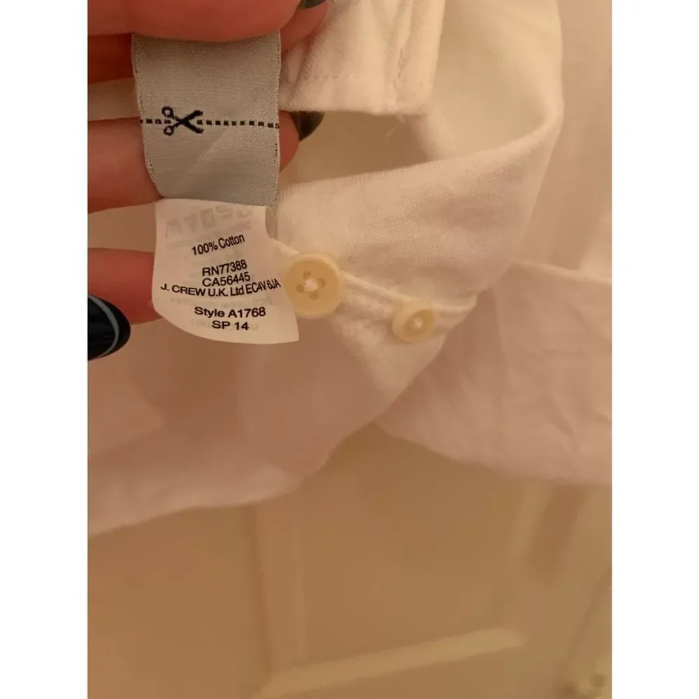 J CREW XL Slim Fit Two-Tone Blue Long Sleeve Button Down Oxford Shirt